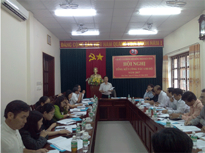 Tổng kết công tác Chi bộ Văn phòng Hội đồng nhân dân tỉnh năm 2017
