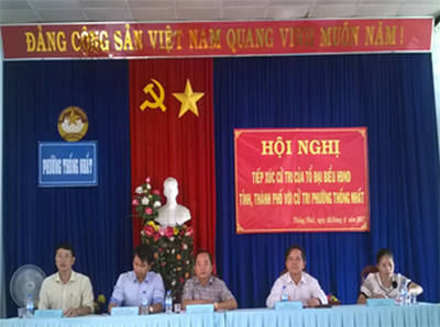 Phó Chủ tịch Thường trực HĐND tỉnh Kring Ba tiếp xúc cử tri trước Kỳ họp thứ 4 HĐND tỉnh Khóa XI
