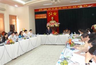 Đoàn giám sát Ủy ban về các vấn đề xã hội Quốc hội khóa XIII thăm và làm việc tại tỉnh Kon Tum