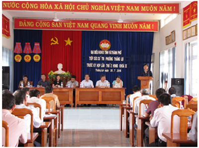 Phó Chủ tịch HĐND tỉnh Kring Ba tiếp xúc cử tri  phường Thắng Lợi, thành phố Kon Tum