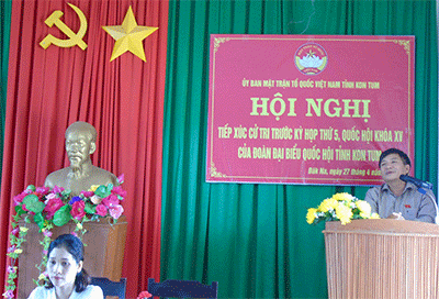 Đoàn đại biểu Quốc hội tỉnh tiếp xúc cử tri trước Kỳ họp thứ 5, Quốc hội khóa XV tại xã Ngọc Linh và xã Đăk Na